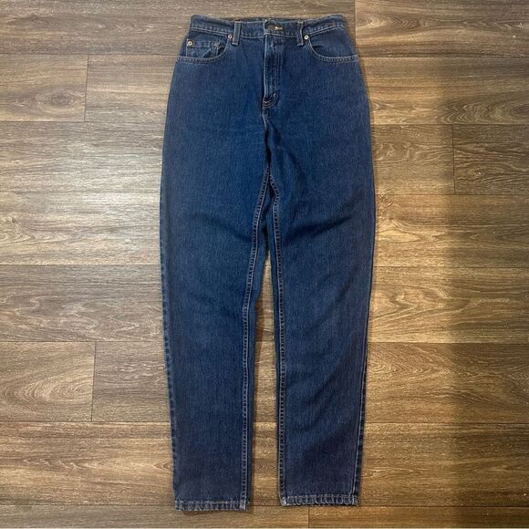 Vtg 05/1997 Levis 550 Raw Blue High Waisted Relaxed Fit Tapered Leg Jeans Sz 10 - Picture 1 of 8